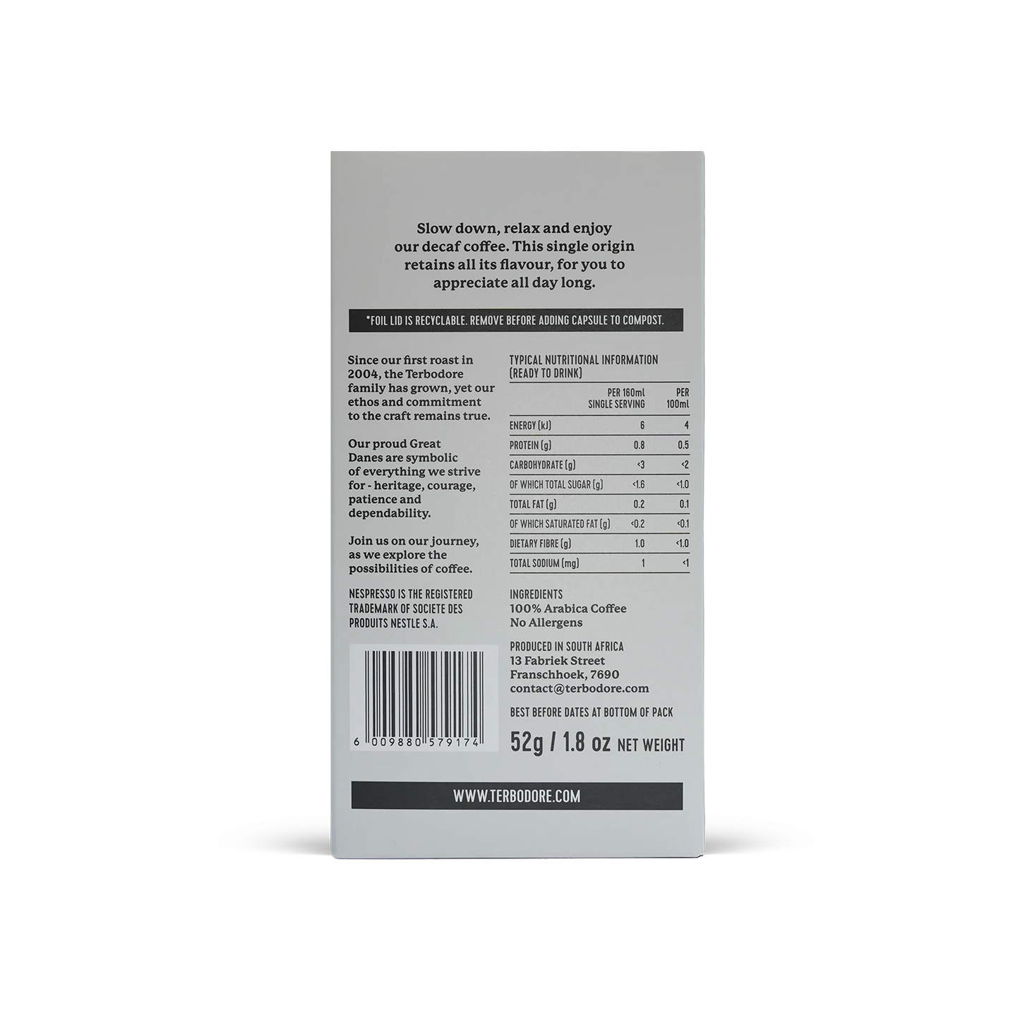 Terbodore Unwind Decaf